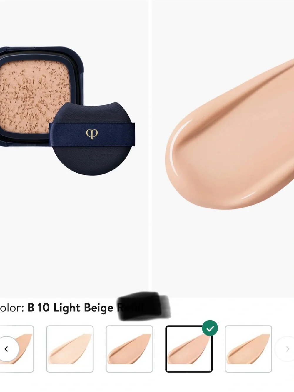New Authentic clé de peau Radiant Cushion Foundation and case B10